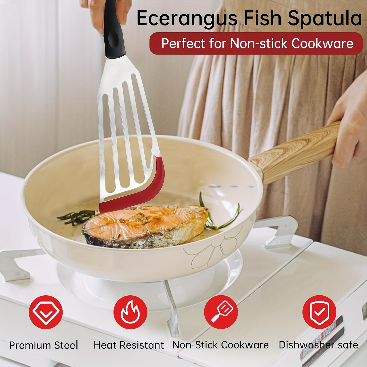 Stainless steel silicone spatu - Okonomiyaki Spatula 评论和价格