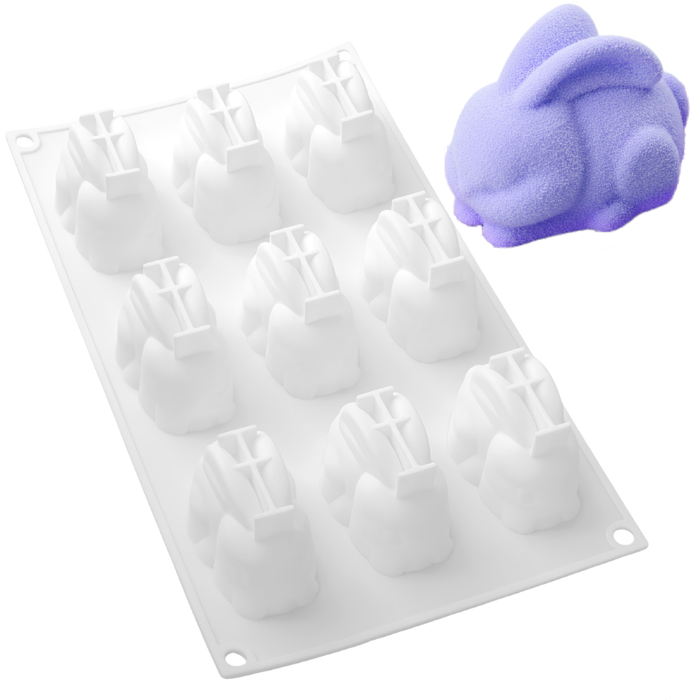 Squat Sitting Long Eared Rabbi - Bunny Cake Mold 评论和价格